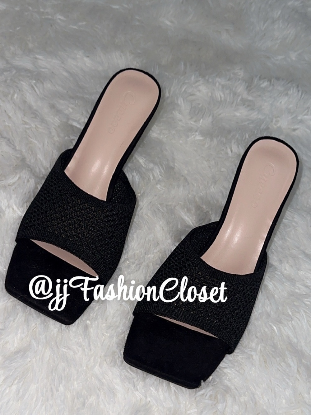 Black Slide Heels - Women size 41